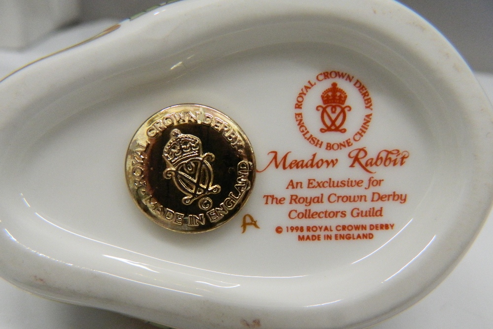 Three boxed Royal Crown Derby paperweights (all with stoppers), including Meadow Rabbit, - Image 7 of 10