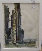 ORLANDO GREENWOOD (1892-1989), Abbey Ruins, watercolour, unsigned, framed and glazed. 26.5 x 34.