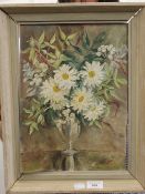 EILEEN SIGERS, Still Life of Flowers, oil on board, framed. 25 x 34.5 cm.