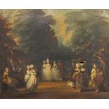 After THOMAS GAINSBOROUGH (1727-1788) British, Gathering of Elegant Figures, oil on canvas,