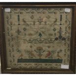 A 19th century sampler by Sarah Lambert,