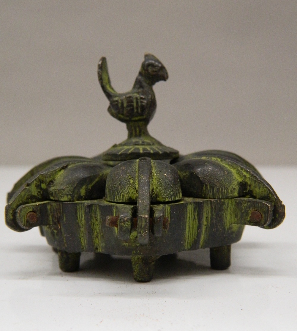 An Indian bronze spice box. 7 cm wide. - Image 4 of 4