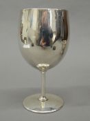 A silver goblet. 18.5 cm high (10.