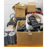 A quantity of radio Ham equipment, including batteries.