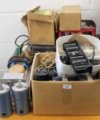 A quantity of radio Ham equipment, including batteries.