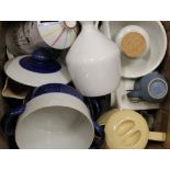 A box of miscellaneous china