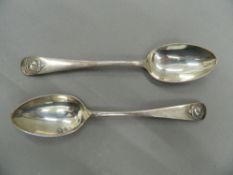 A pair of Liverpool Bulldog Club spoons, one inscribed CHESTER 1907 Menella, the other L.