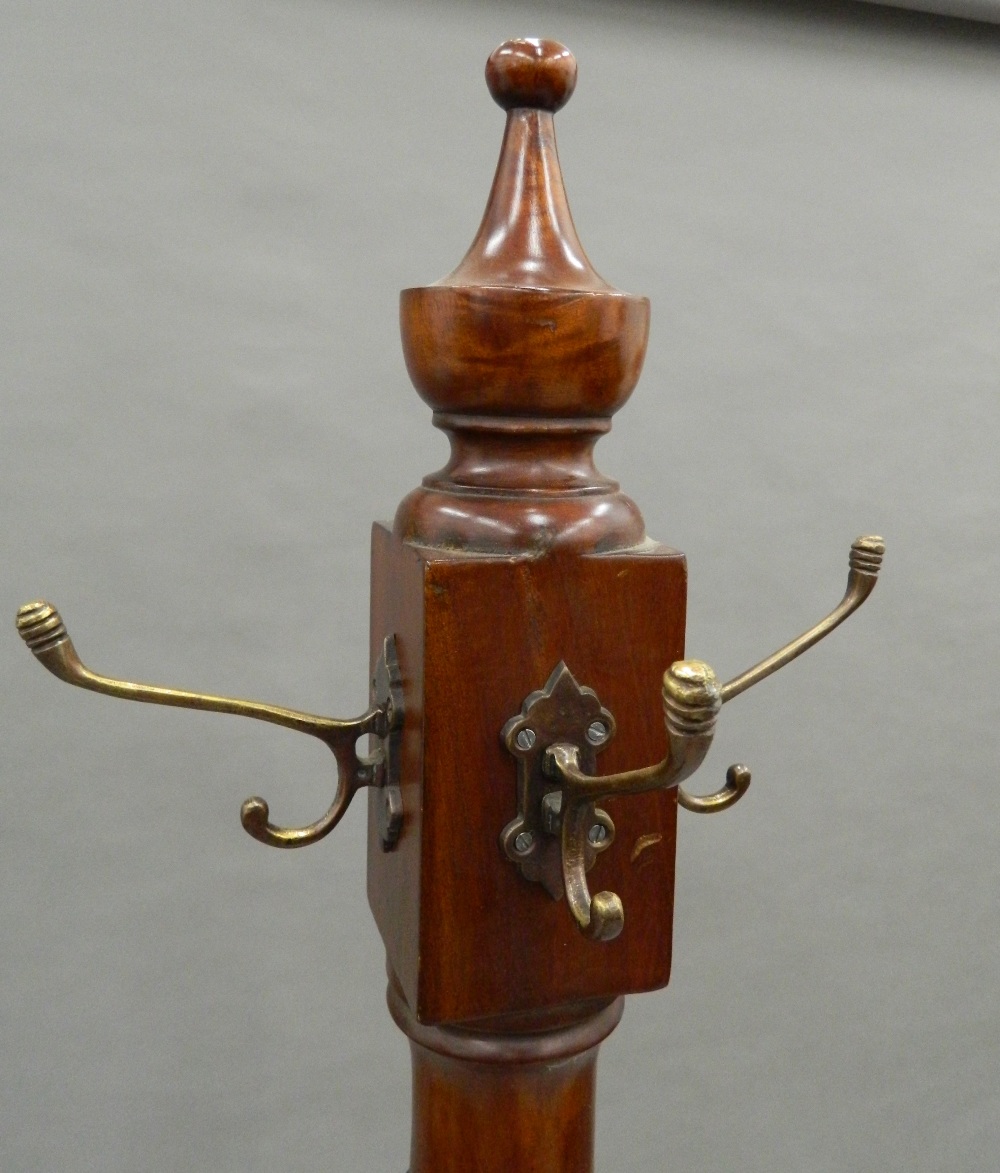 A mahogany hat stand. 170 cm high. - Image 2 of 2