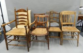 A quantity of various chairs