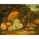 CONTINENTAL SCHOOL (19th century), Still Life of Fruit, oil on board, unsigned, framed. 49 x 39 cm.