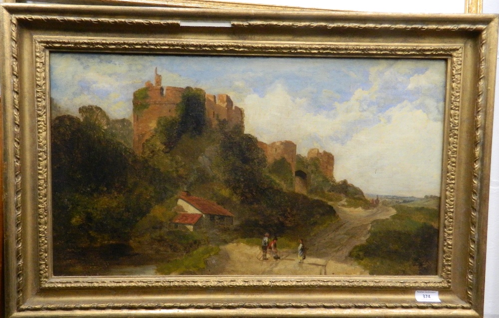 ENGLISH SCHOOL (19th century), Caister Castle, Caister-on-Sea, oil on canvas, unsigned, framed. - Image 2 of 3