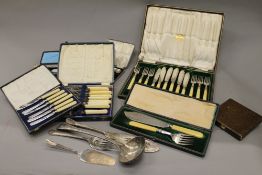 A quantity of silver plated cutlery