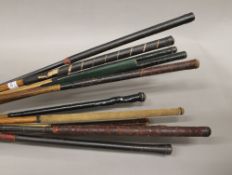 A quantity of vintage hickory shafted golf clubs