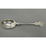 A silver Artists Rifles spoon. 11.5 cm long (13.8 grammes).