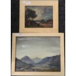 GEORGE GRAINGER SMITH RCA (1892-1961) British, Mountainous Landscape, oil on board, signed,