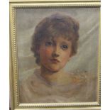 MARIE LARSON, Portrait of a Girl, oil on canvas, framed.