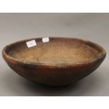 A tribal pottery bowl. 32 cm diameter.