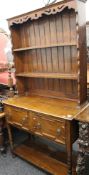 An early 20th century oak dresser. 107 cm wide.