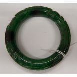 A jade bangle. 8 cm outer diameter.