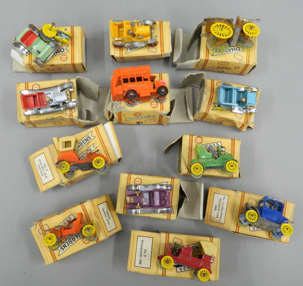 A set of twelve boxed Charbens Miniature Old Timers Series die cast vehicles