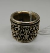 A Chinese archers ring. 3 cm diameter.