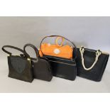 A quantity of various handbags