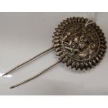 A Chinese silver hairpin. 4.