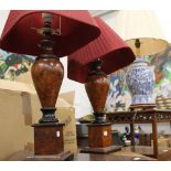 A quantity of table lamps