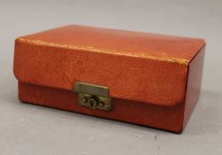 A vintage Asprey jewellery box. 18 cm wide.
