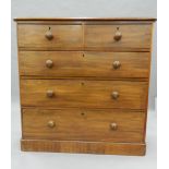 A Victorian mahogany chest of drawers. 104 cm wide.