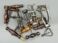 A quantity of vintage corkscrews,