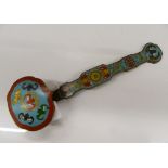 A cloisonne ruyi sceptre. 20.5 cm long.