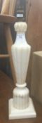 An alabaster table lamp. 47 cm high.