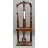 A Victorian mahogany hall stand. 185 cm high.