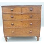 A Victorian mahogany chest of drawers. 108 cm wide.