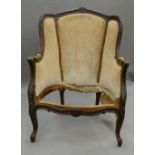 A 19th century French armchair (for re-upholstery). 70 cm wide.