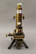 A W Watson & Sons Limited monocular microscope. 35 cm high.