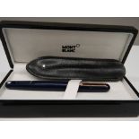 A Mont Blanc pen, boxed with spare Rotary refill,