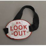 A British Rail enamel look-out armband
