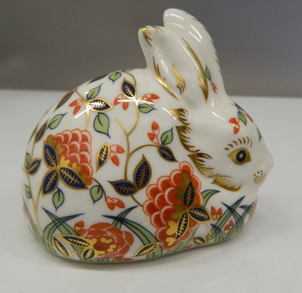 Three boxed Royal Crown Derby paperweights (all with stoppers), including Meadow Rabbit, - Image 5 of 10