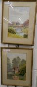 Two early 20th century watercolours, Country Scenes, by the same hand, both framed and glazed. 19.