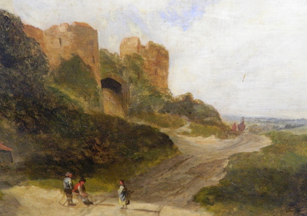 ENGLISH SCHOOL (19th century), Caister Castle, Caister-on-Sea, oil on canvas, unsigned, framed. - Image 3 of 3