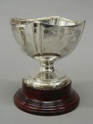 A silver pedestal bowl. 13.5 cm high including stand (4.