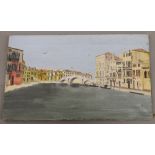 Venice, oil on canvas, unsigned, unframed. 50.5 x 30.5 cm.