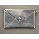 A large silver envelope form stamp box. 4 cm wide (7.3 grammes).