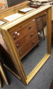 A large gilt framed mirror. 119 x 99 cm.