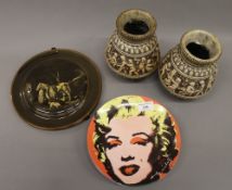 Four Andy Warhol Marilyn Monroe plates,