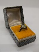 A Victorian unmarked stone set ring.