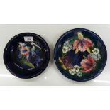 Two Moorcroft dishes. The largest 21.5 cm diameter.