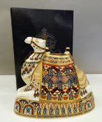 A large boxed Royal Crown Derby paperweight, formed as a camel (with stopper). 20 cm wide.